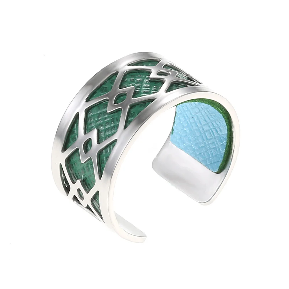SR0016707 Cremo, жоржет, pour femme, ювелирное изделие, кольцо из нержавеющей стали, регулируемое кольцо, Bague Femme, ювелирное изделие, сделай сам, двустороннее кожаное кольцо - Цвет основного камня: SR0016707