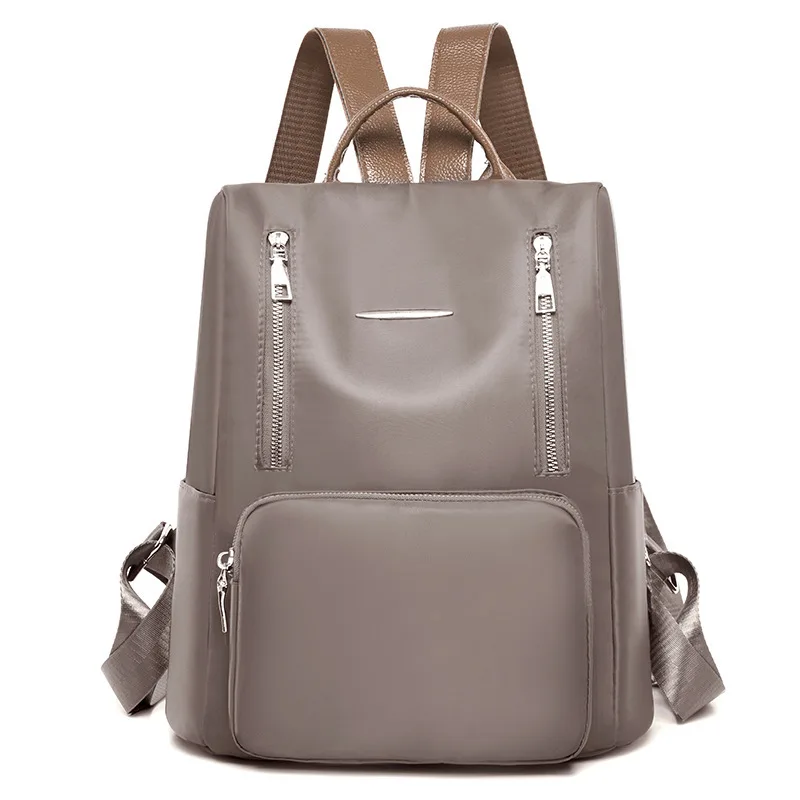 

Women Anti-theft Backpack Waterproof Fabric Large Female Shoulder Bag Large Capacity Simple Style Casual Travel