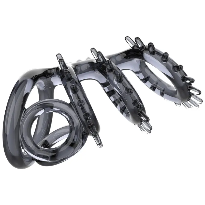 Кольцо для оргазма с несколькими кольцами кольца на член удлинитель члена мужчин