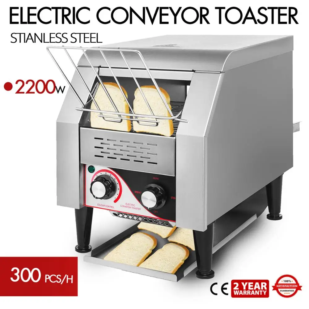 

2240W Electric Conveyor Toaster for Bread Buns 300pcs/h Stainless Steel