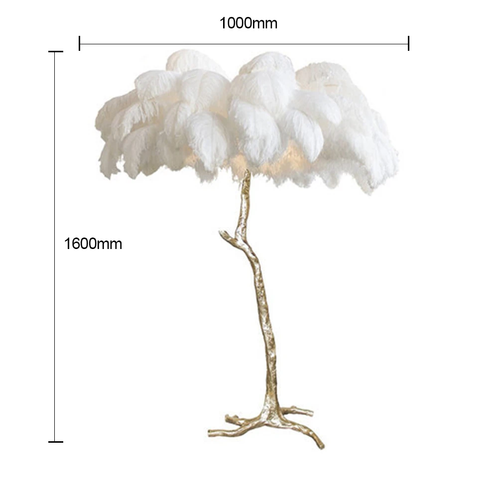 Напольная Лампа с перьями СВЕТОДИОДНЫЙ Красочный креативный светильник для