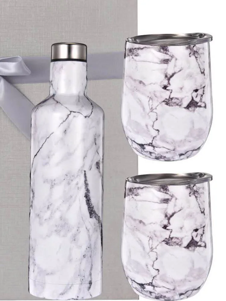 marble set Высокое качество, 12 унций, непроливающаяся чашка-непроливайка, Детская кружка, бутылочки-пустышки, бутылочки-термосы, стакан, Прямая поставка и поддержка на заказ - Цвет: marble set