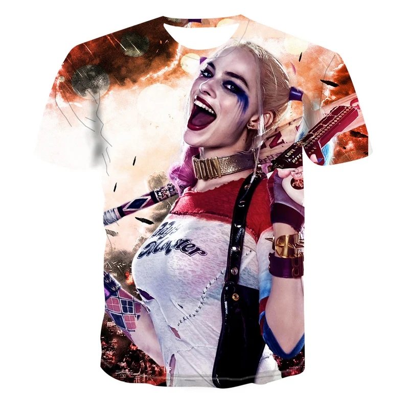 

New For 2021 Cool Fashion T Shirt For Men And Women Pretty Girl Joker Print 3d T Shirt Summer Short Sleeve Graphic T Shirts