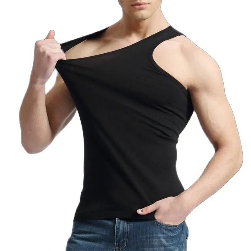

2021 Men Tank Top Brand High Quality 100% Cotton Undershirt Bodybuilding Singlet Fitness Sleeveless Vest Men Tank Tops