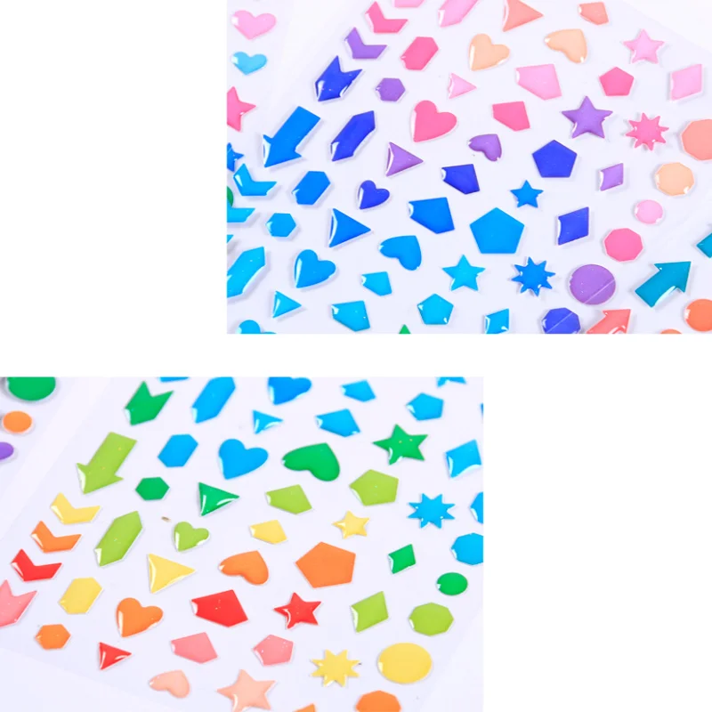 Цветные эпоксидные хрустальные наклейки с любовными звездами Мультяшные модные