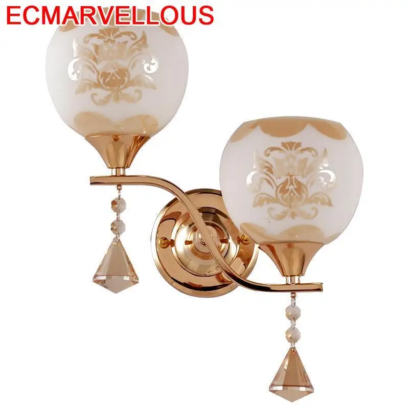 Современный настенный светильник в стиле деко Lampen с кристаллами Aplique Luz Pared