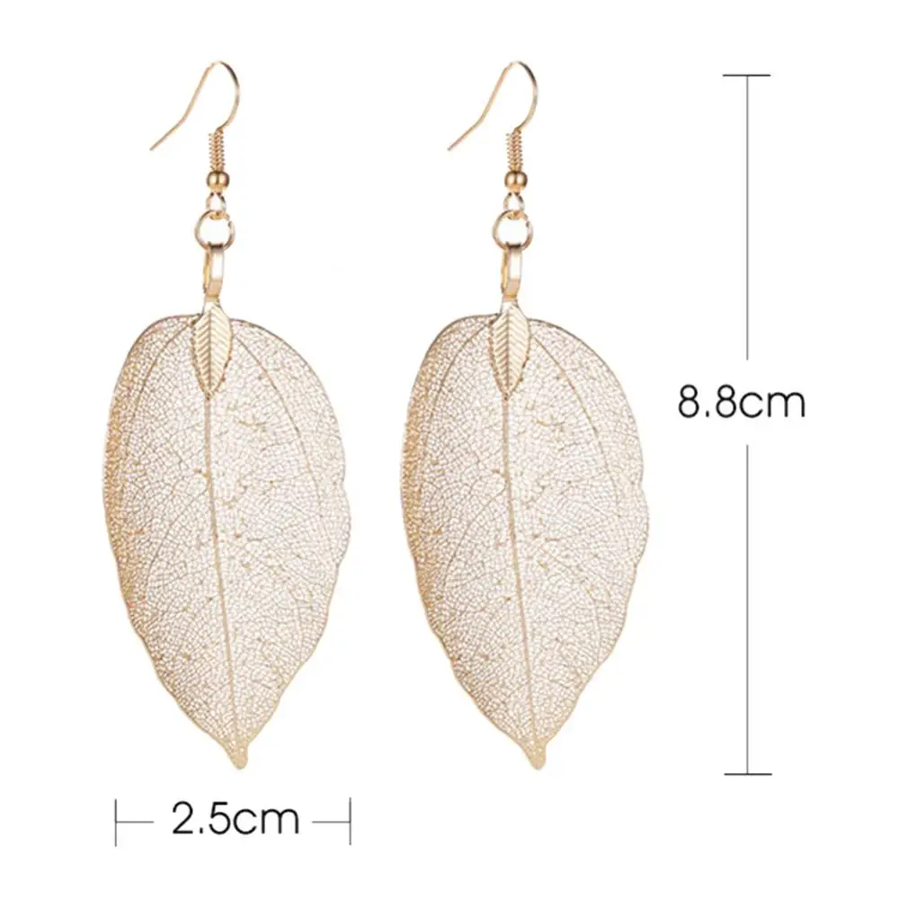 

Hot Sales!! Vintage Party Hollow Leaf Drop Dangle Women Statement Hook Earrings Jewelry