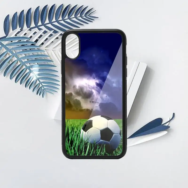 

Football Soccer ball fire Phone Case PC for iPhone 11 12 pro XS MAX 8 7 6 6S Plus X 5S SE 2020 XR