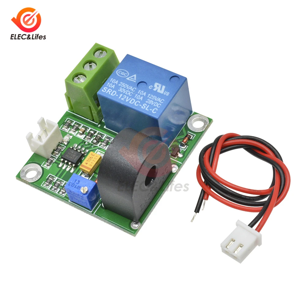 DC 5V 12V 24V модуль обнаружения датчика переменного тока 0 5A релейной защитной платы