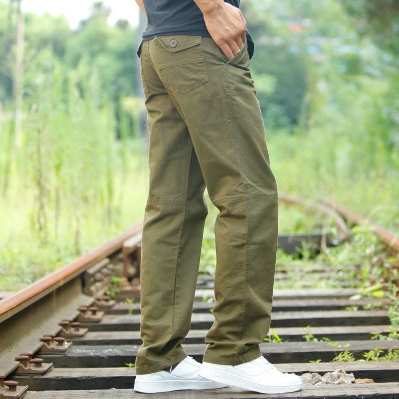 Брюки карго мужские хлопковые джоггеры прямые в стиле милитари Повседневная