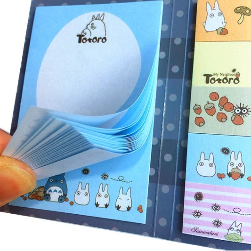Kawaii Totoro 6 складывающихся записей записные книжки канцелярские принадлежности