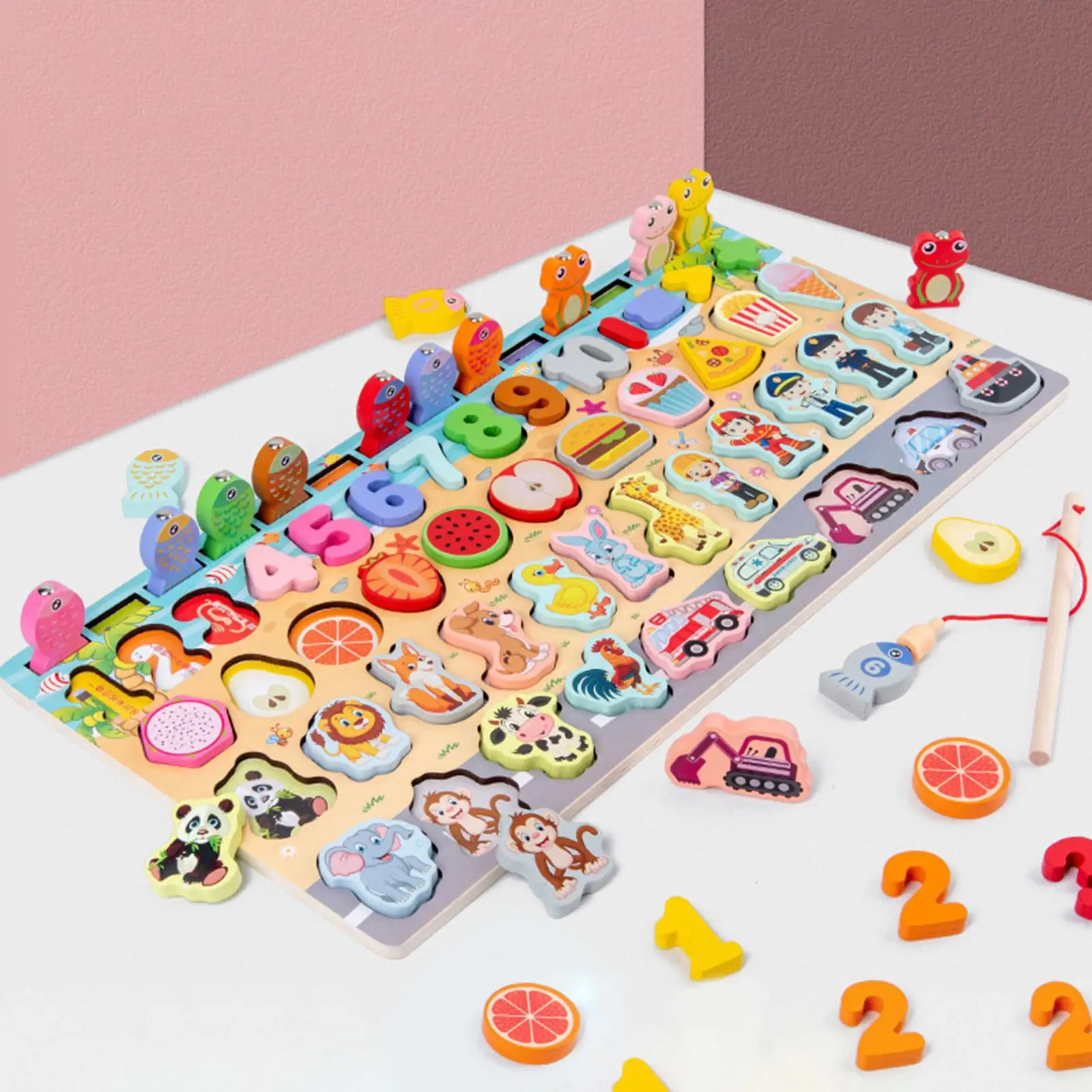 Развивающая игрушка Монтессори 8 в 1 многофункциональная деревянная головоломка