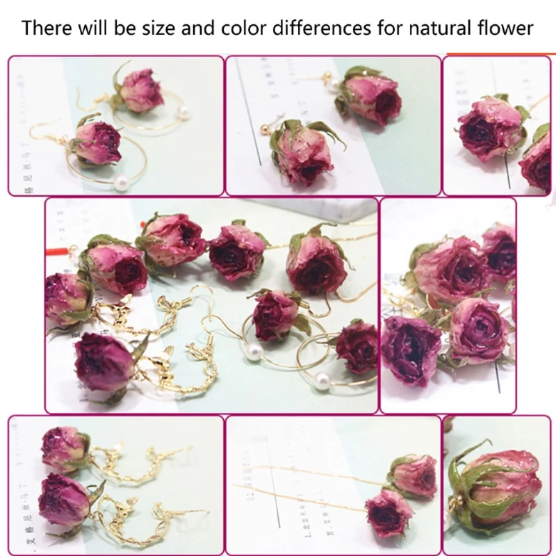 Милые длинные серьги-подвески с красными прессованными цветами женские серьги