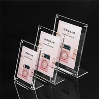 a5 transparent slant back acrylic sign holder display stand table top menu paper sign holder ad frame