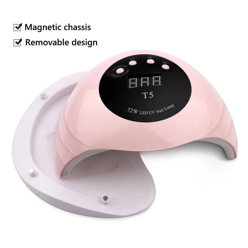 

Uv Led Gel Nail Lamp Light Dryer Fast Dry 72w Professional Nail Dryer Curing Lamp With Smart Sensor For Home And Salon