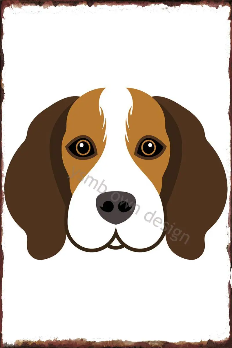 

Жестяные таблички Beagle с изображением лица собаки, украшение для комнаты, Ретро винтажный металлический знак, жестяной знак для искусства, к...