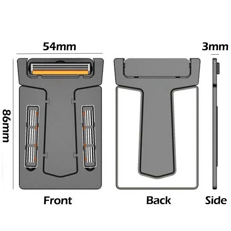 Portable Card Shaver Pocket Razor Safety With Mirror &amp Blades Men's Trimmer For Outdoor | Бытовая техника