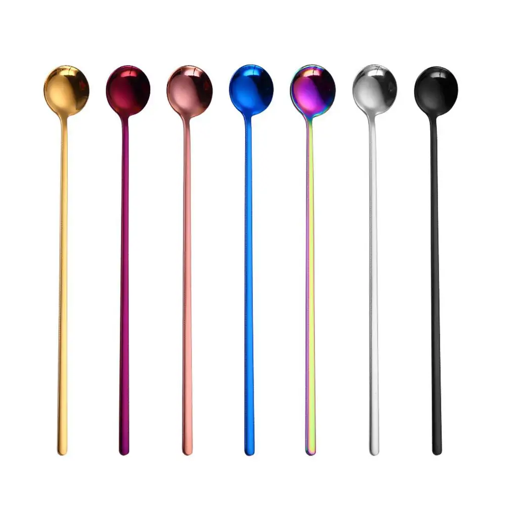 Ложка для перемешивания из нержавеющей стали с длинной ручкой кофейной