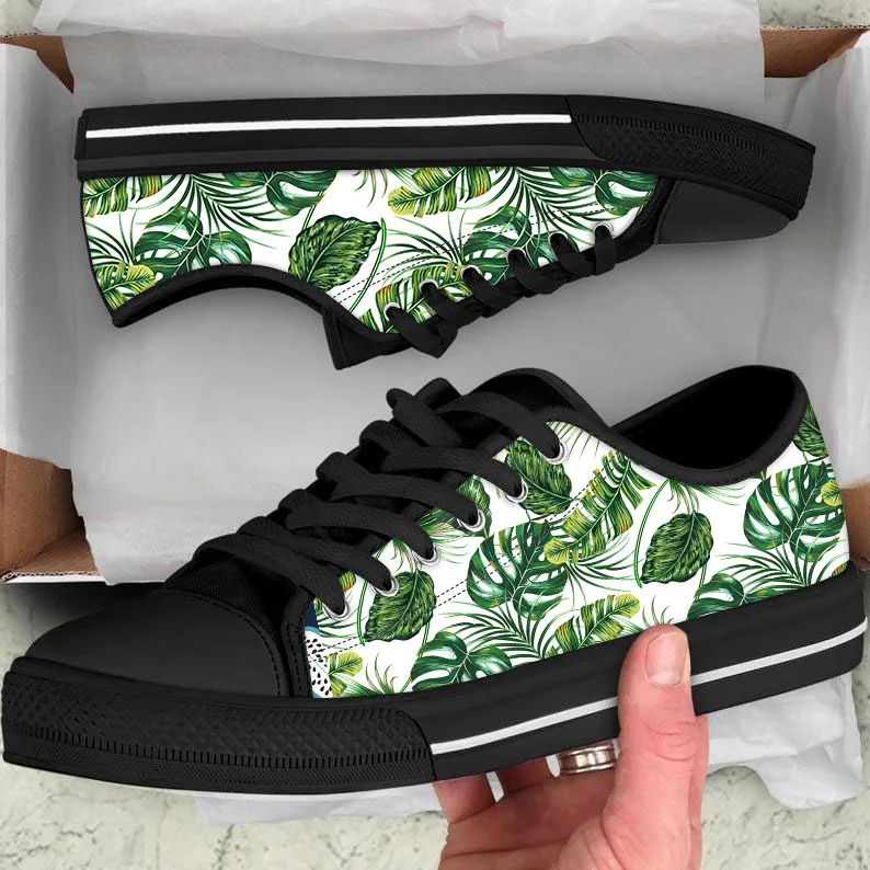 

FORUDESIGNS Casual Sneakers Shoes Woman Tropical Monstera Printed Fashion Low Style Lace-up Canvas Ladies Shoes Zapatos Mujer