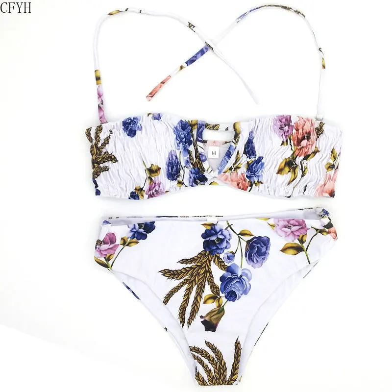 

Flower Dragon Print High Waist Bikini 2020 Female Swimsuit Women Swimwear Two-pieces Bikini Set Bather Bathing Suit Swim
