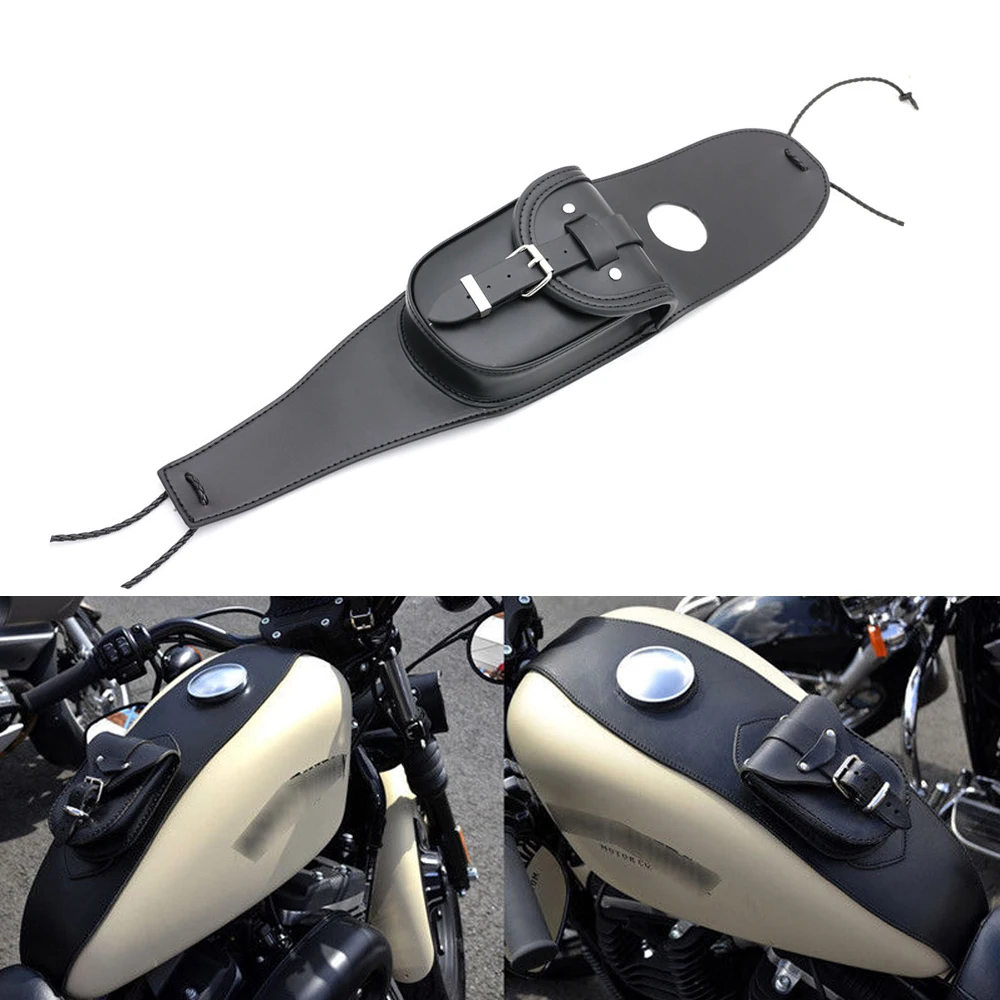 Motorcycle Gas Tank Panel Pad Cover Bra Oil Fuel Knife Bag for Harley Sportster Iron 883 XL883N Forty Eight XL1200X Cus