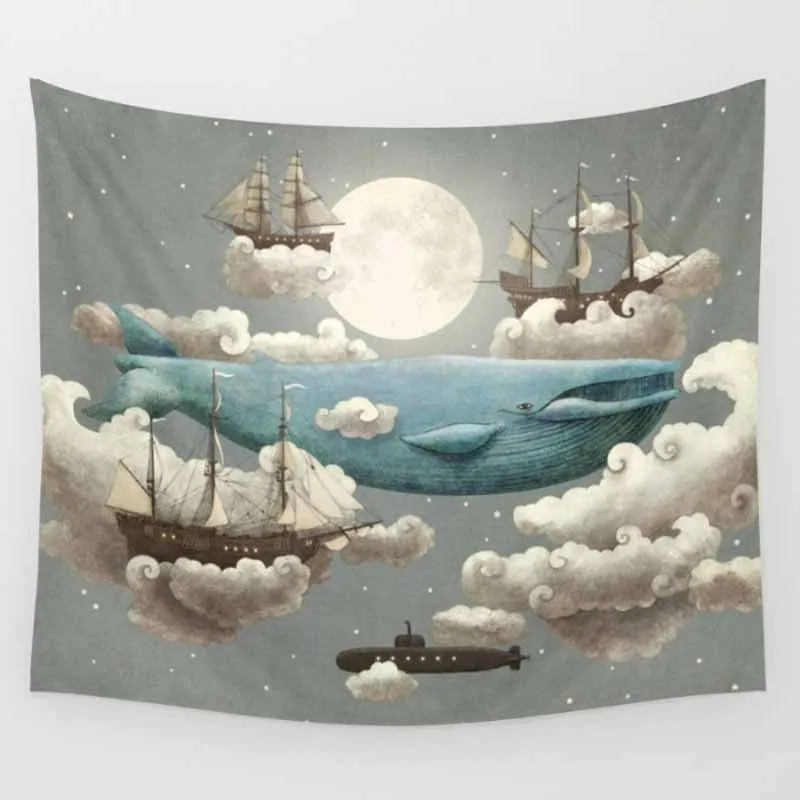 Лидер продаж модный настенный гобелен с цветами и слонами украшение для дома