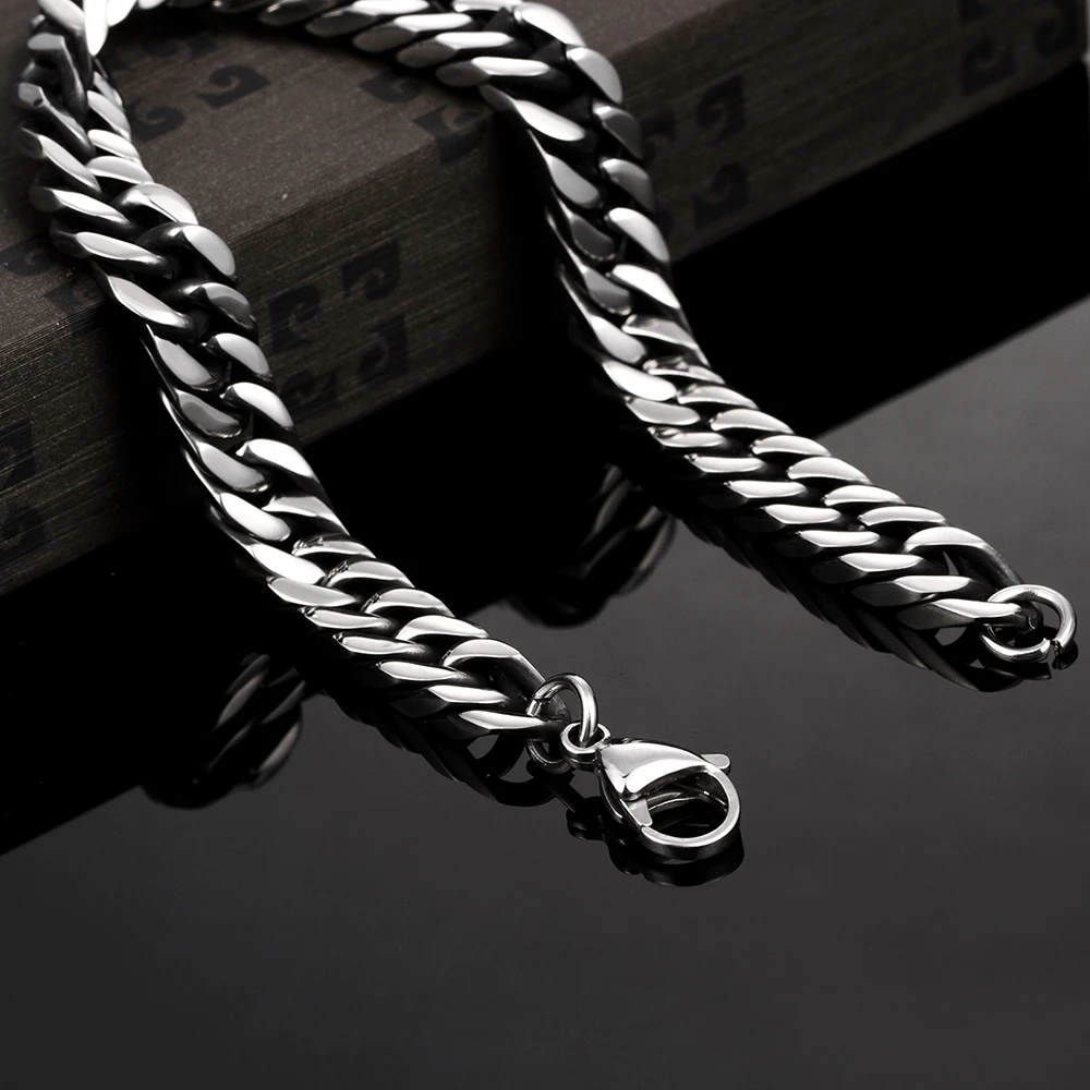 

GOMAYA Mens Bracelet 316L Stainless Steel Gothic Punk Vintage Rock Charm Bracelets Fashion Jewelry For Friends Gift Hot Sale