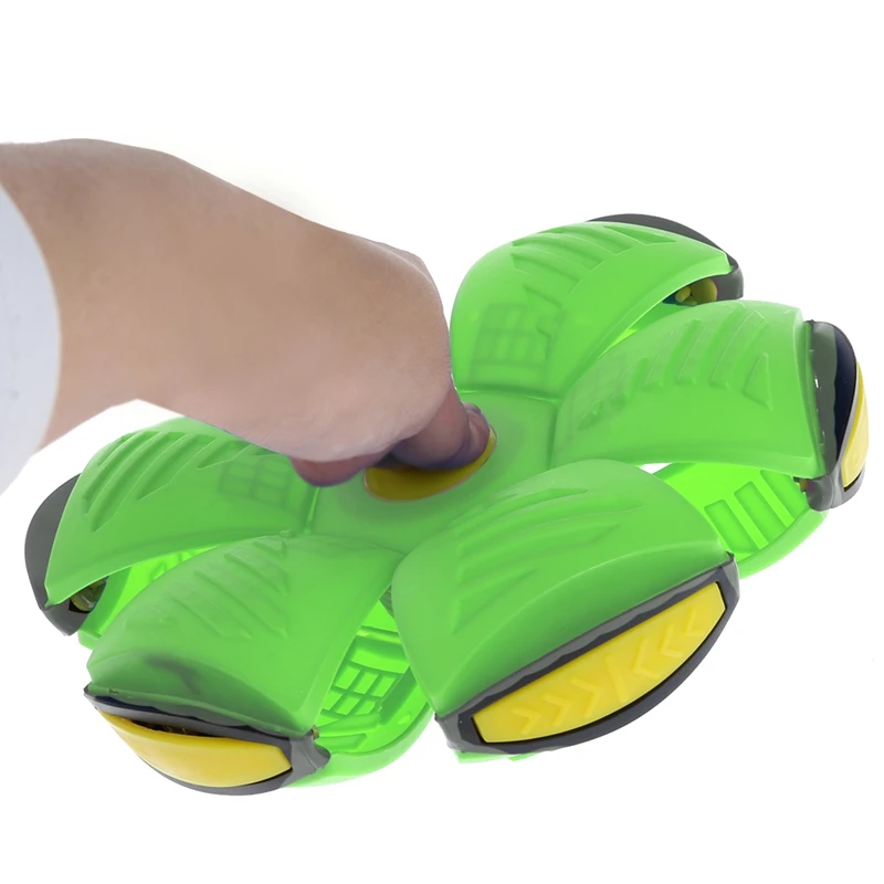 Летающий НЛО плоский бросать диск мяч с светодиодный светильник игрушка для