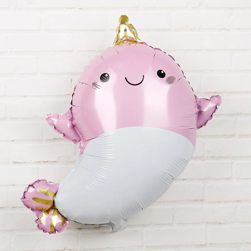 Pink dolphin Русалка вечерние девушки день рождения декоративная Растяжка воздушные шары для дня рождения гирлянда хвост русалки оболочки гирлянды-флажки Детские Декор - Цвет: Pink dolphin