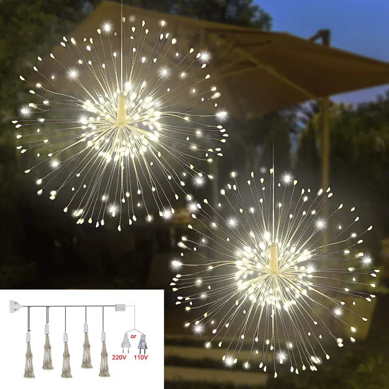 

Christmas Garland Fireworks Fairy Lights 3M 500LEDs Garland Window LED String Light for Xmas New Year Bedroom Decor Lighting
