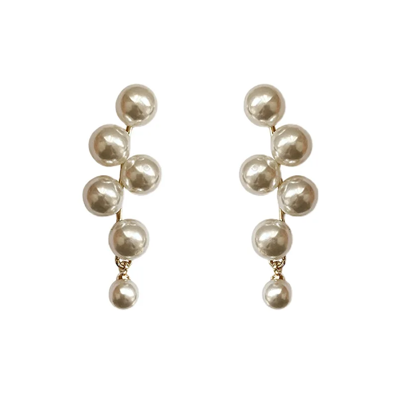 

Pearl Earrings For Women Silver 925 Tassel Big Hanging Dainty Pendant Jewelry 2021 Summer Trend Fashion Accessories Wholesale