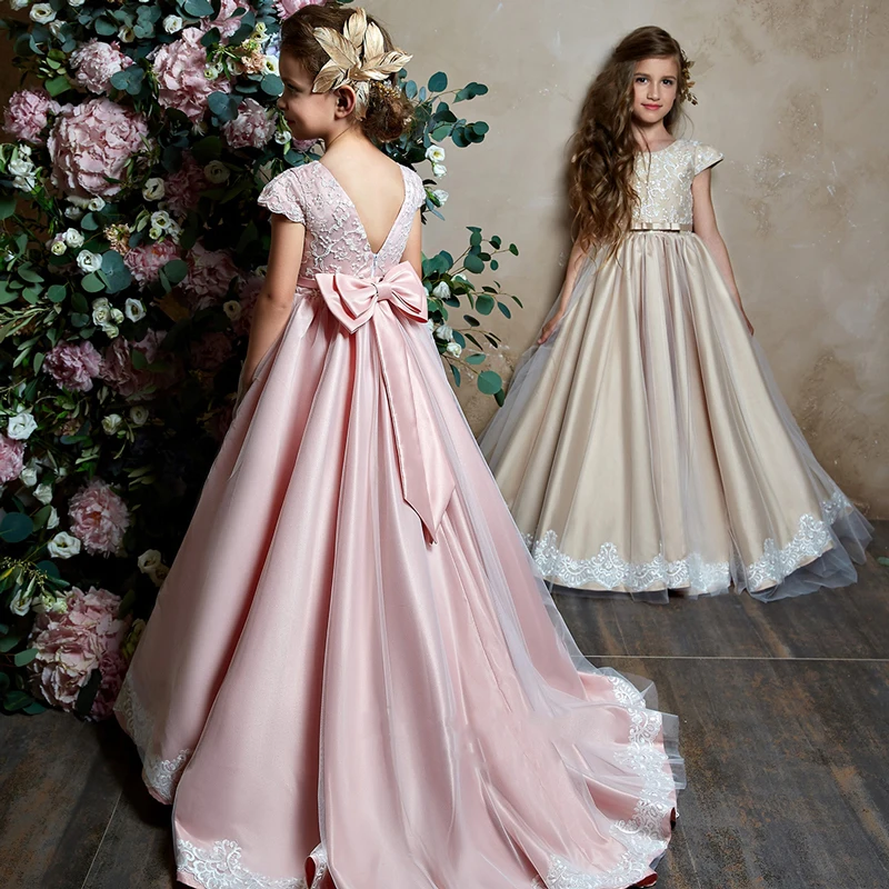 Платье детское вечернее с рукавами крылышками и цветочным принтом|Цветочные