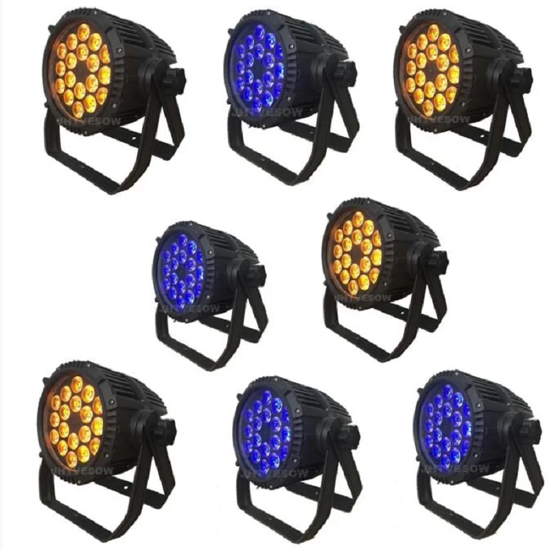 Dmx par light 18x10w rgbw 180w водонепроницаемый светодиодный 64 rgbwa uv ip65 уличный par-светильник