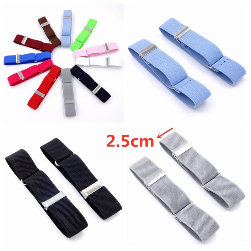 2.5cm Elasticated Unisex Armbands Sleeve Garter Adjustable Gift Shirt Holders Cufflink Business Wedding Groom Accessory - купить по