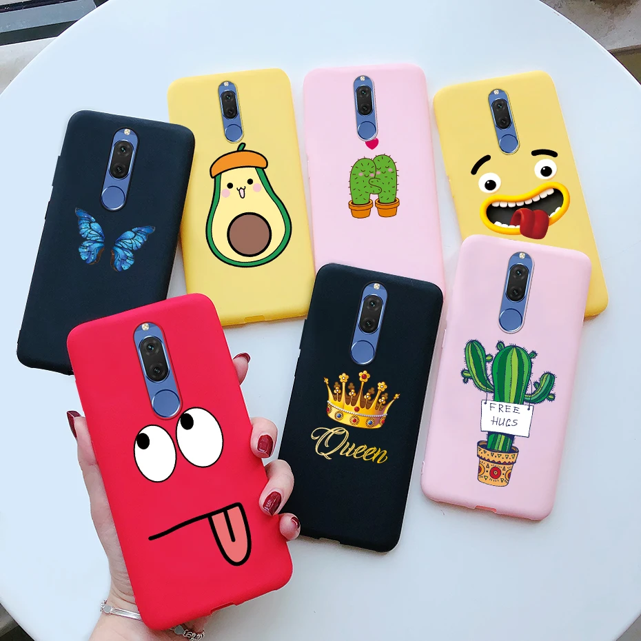 for huawei nova 2i case cute candy matte soft silicone cover for huawei mate 10 lite rne l21 rne l22 l23 nova2i phone cases capa free global shipping