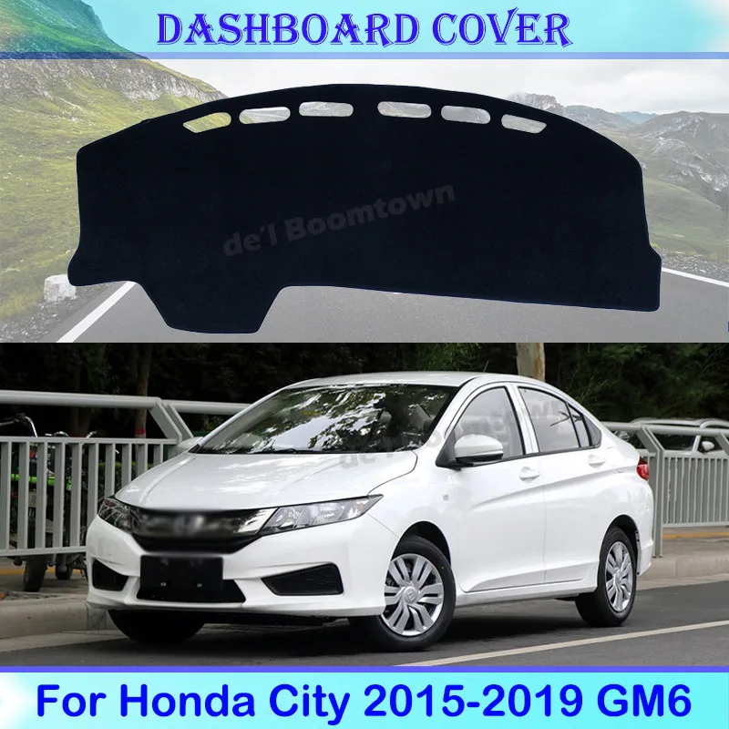 Приборной панели автомобиля крышка защитная накладка для Honda City 2015 2019 GM6