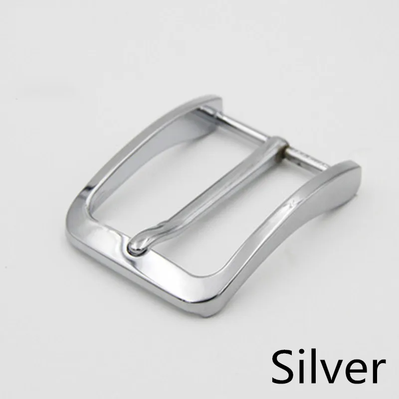 Silver Meetee 40 мм для мужчин сплав металлический ремень Пряжка DIY повседневный бизнес ремень Голова Кожа ремесло украшения из ткани аксессуары BD378 - Цвет: Silver