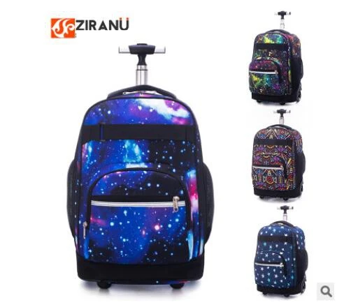 18 inch Rolling backpack Student bag School Wheeled backpack kids School backpack On wheels travel backpacks bags for teenagers