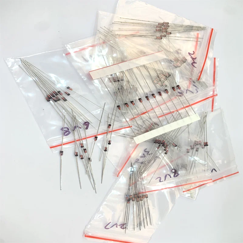 

300pcs 0.5W Zener Diode Assorted Kit (2V,2.2V,2.4V,2.7V,3V,3.3V,3.6V,3.9V,4.3V,......18V,20V,22V,24V,27V,30V,39V) Assortment Set