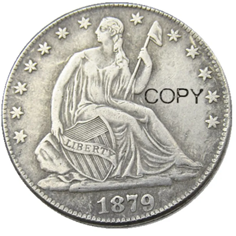 

US 1879 P/CC Liberty Seated Half Dollar Silver Plated Copy Coins