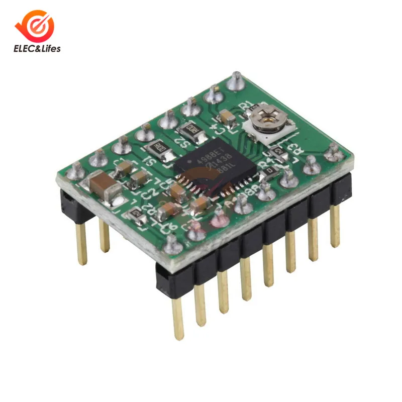 Запчасти для 3D-принтера StepStick A4988 Модуль Драйвер шагового двигателя DMOS