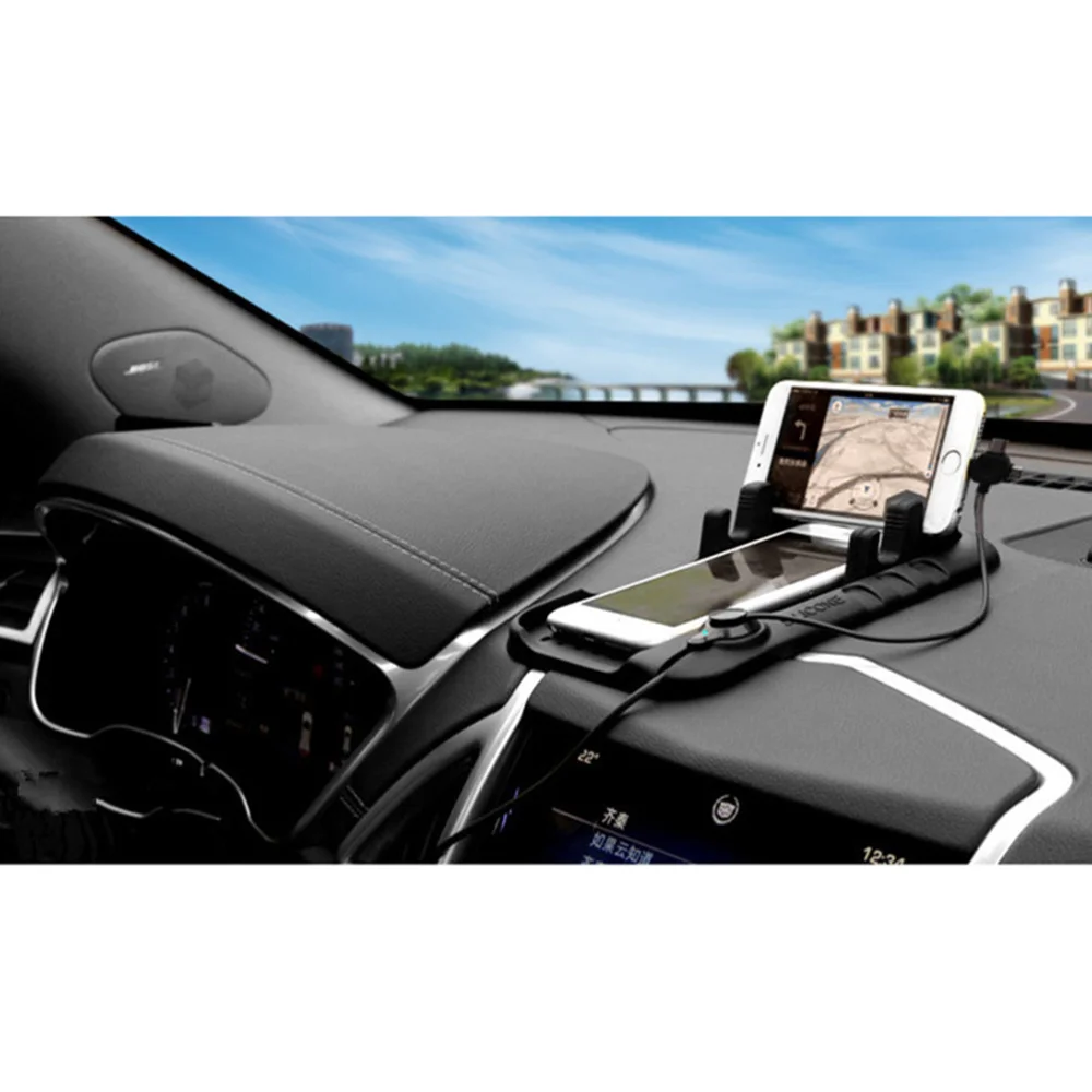 

Car Holder Non-slip Dash Mat Dashboard Stand USB Mount Charger