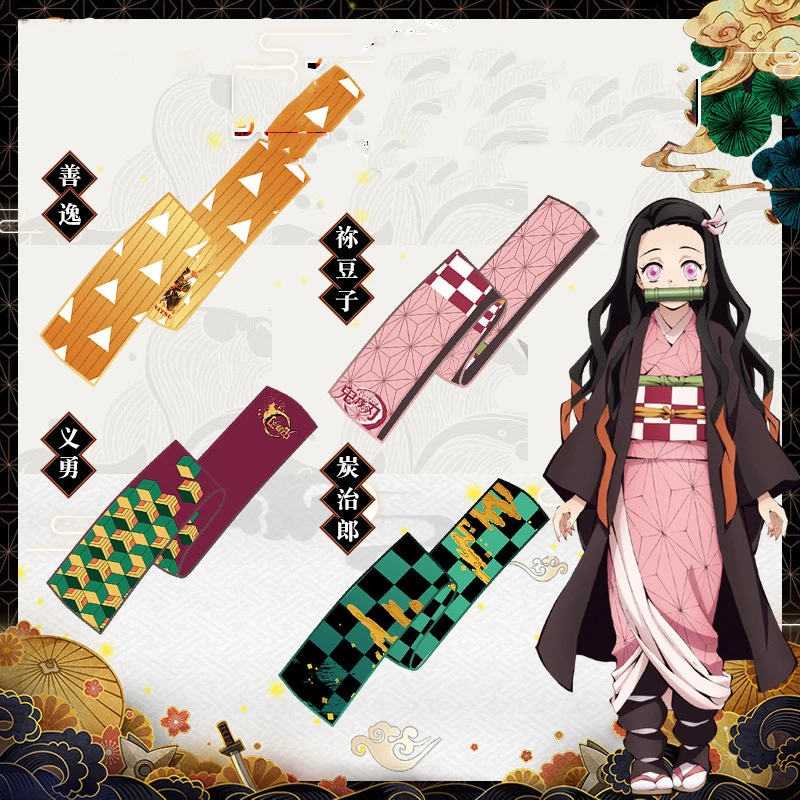 Шейный платок из аниме шарф для косплея Demon Slayer Kimetsu No Yaiba шейный Kamado Tanjirou Nezuko Agatsuma