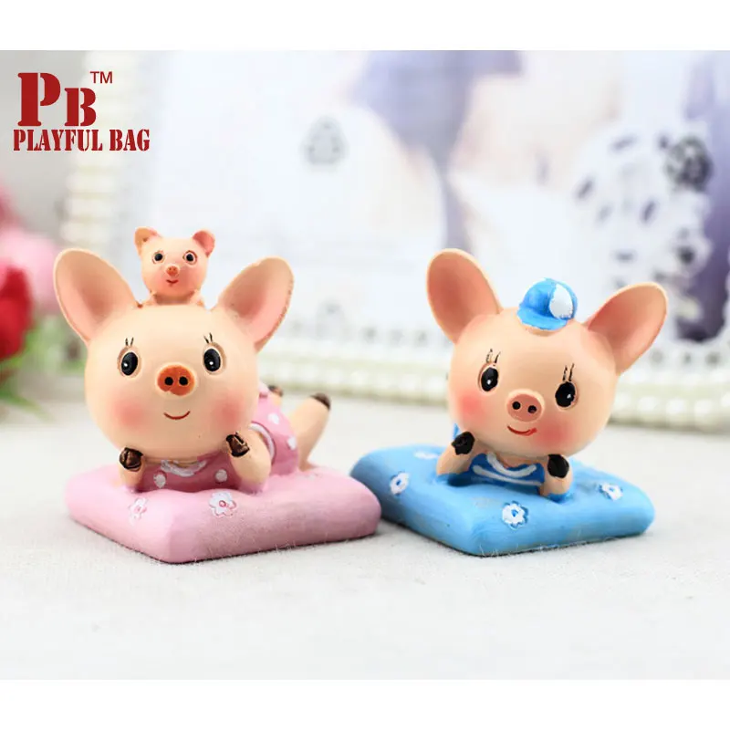 PB игривая сумка 2 шт. Милая Подушка свинка мини фигурка 5 см Креативные украшения