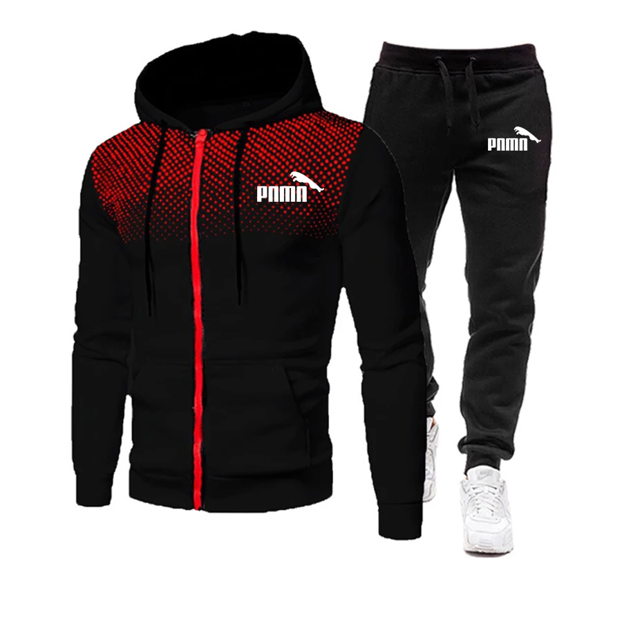 

2021 new Print Tracksuit Men Thermal Men Sportswear Sets Cotton Hoodie+Pants Sporting Suit Casual Sweatshirts Sport Suit