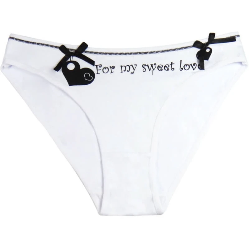 M/L/XL Нижнее белье с низкой талией мягкое эластичное буквенным принтом хлопковые