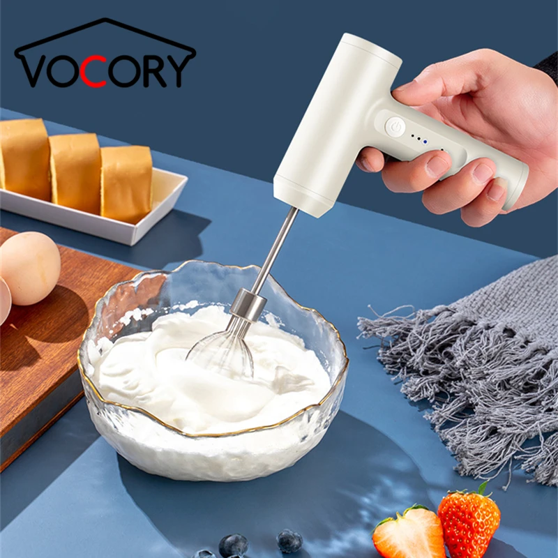 

VOCORY Electric Cream Whisker USB Whisk Food Mixer Electric Milk Foamer Powerful 18000r/m Handheld Blender Mixer For Egg Juicer