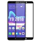 Закаленное стекло 9D для Huawei Y9 2018, 2 шт., Защитное стекло для смартфона Huawei y9 2018, Y92018, защитное стекло с полным покрытием