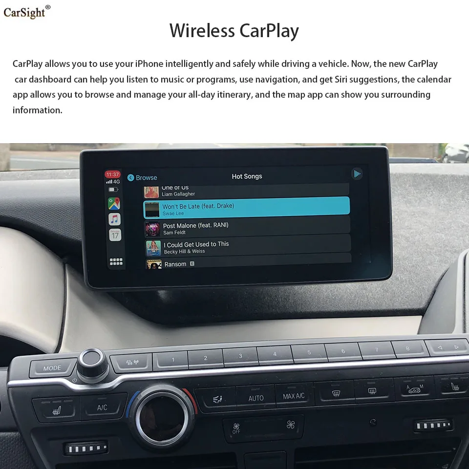 Универсальный интерфейс CarPlay AirPlay зеркальное беспроводное Android авто для BMW F32 F33 F35