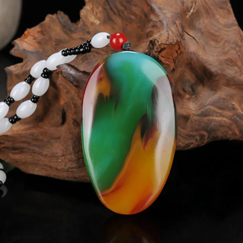 Ожерелье с подвеской в виде трех Карпов из натурального нефрита|Подвески| |